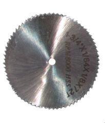 1-3/4" X 1/64 " 72 TEETH HSS SAW